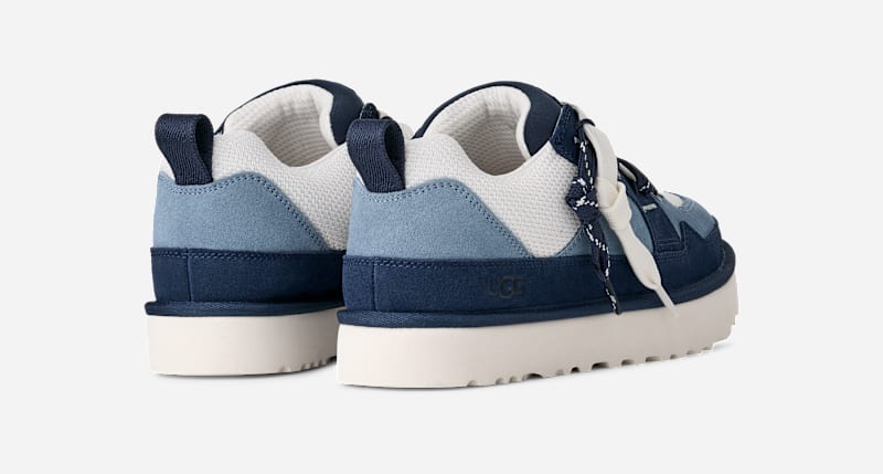 ® Men's Lo Lowmel Suede/Recycled Materials/Textile Sneakers in Deep Ocean/Whale