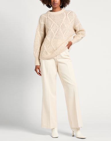 Woman Sweater Beige Size S Mohair wool, Nylon, Elastane
