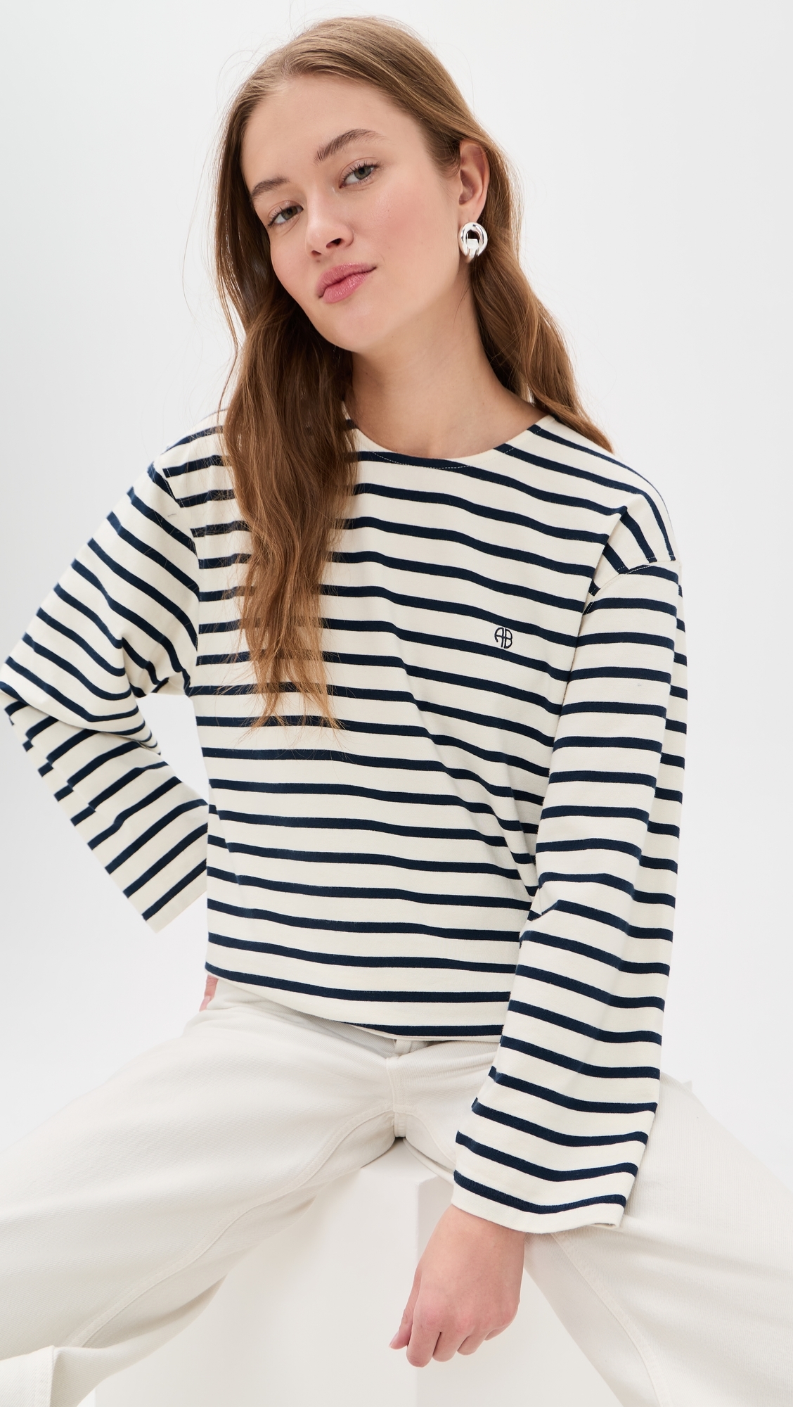 Newton Tee Navy Stripe