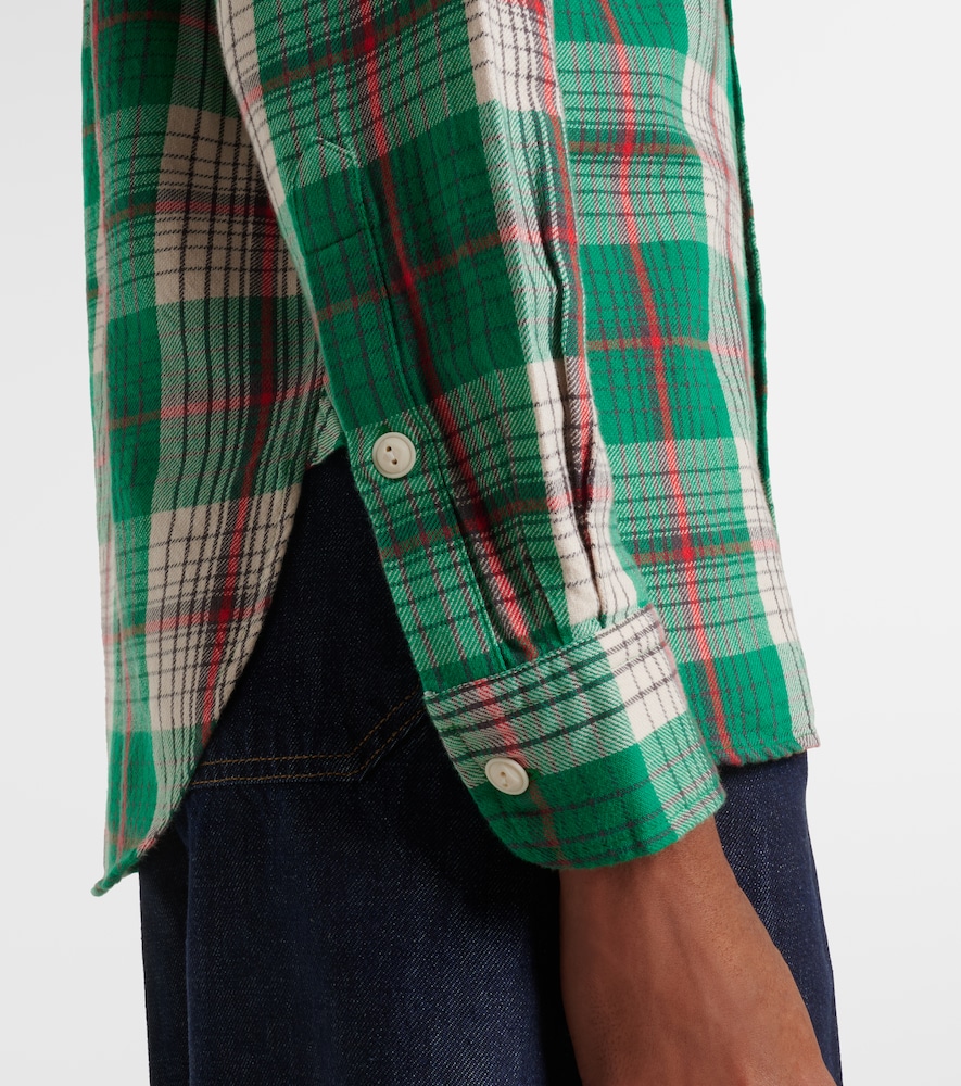 Plaid cotton twill shirt