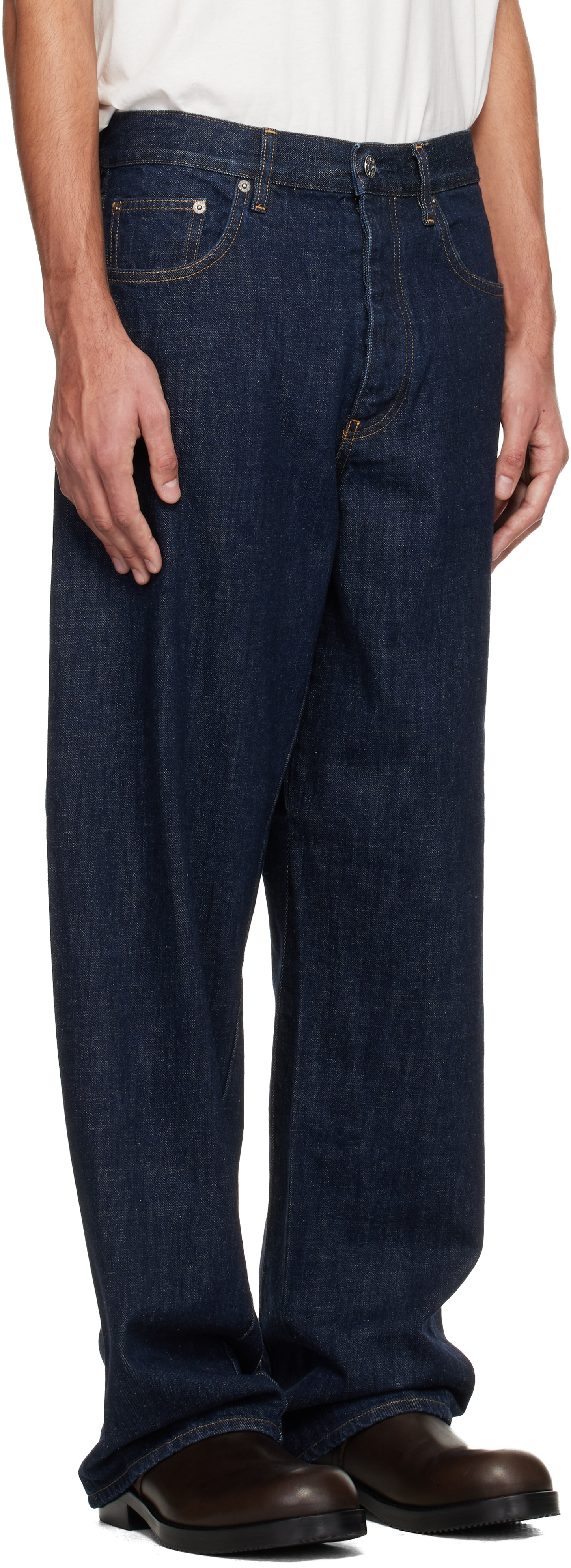 Blue Wide Twist Jeans