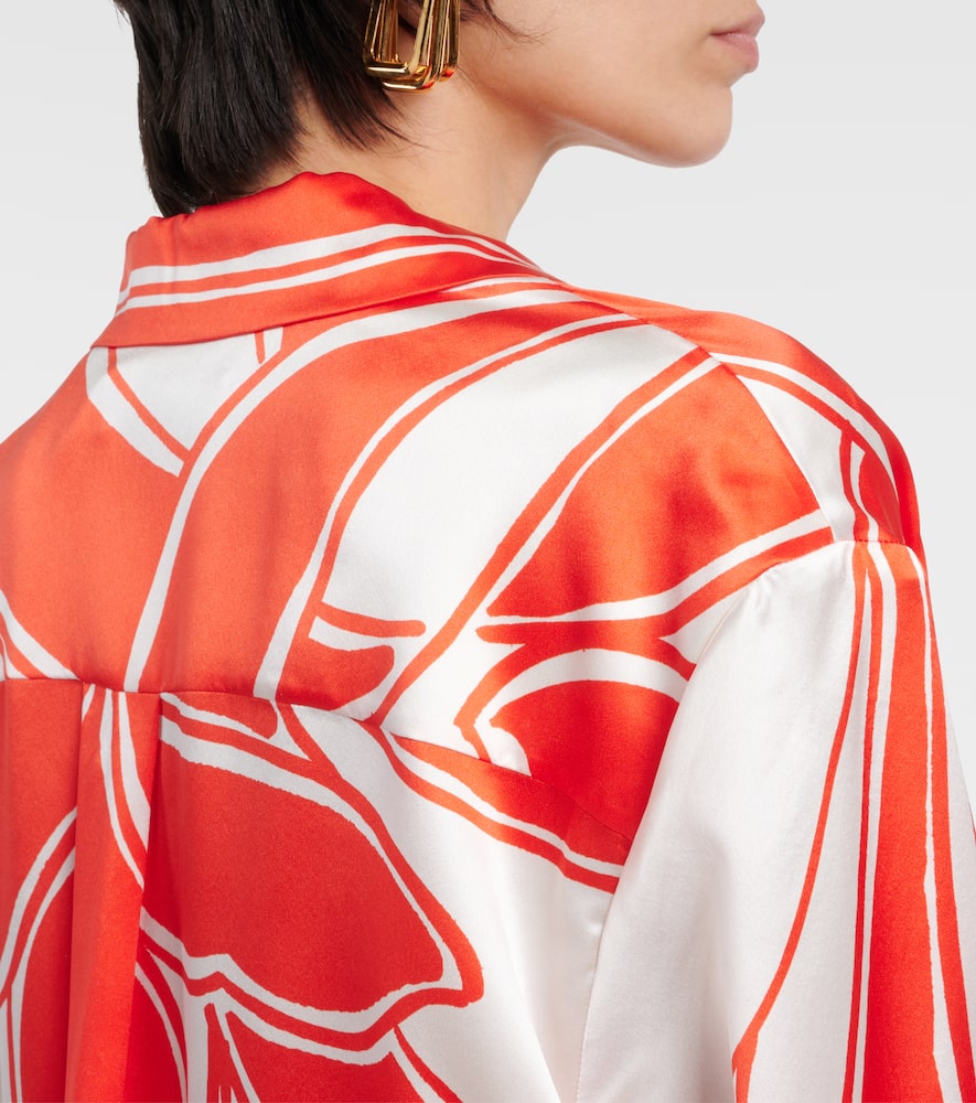 Ramona printed silk satin shirt