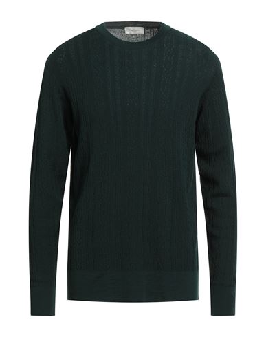 Man Sweater Dark green Size 46 Wool