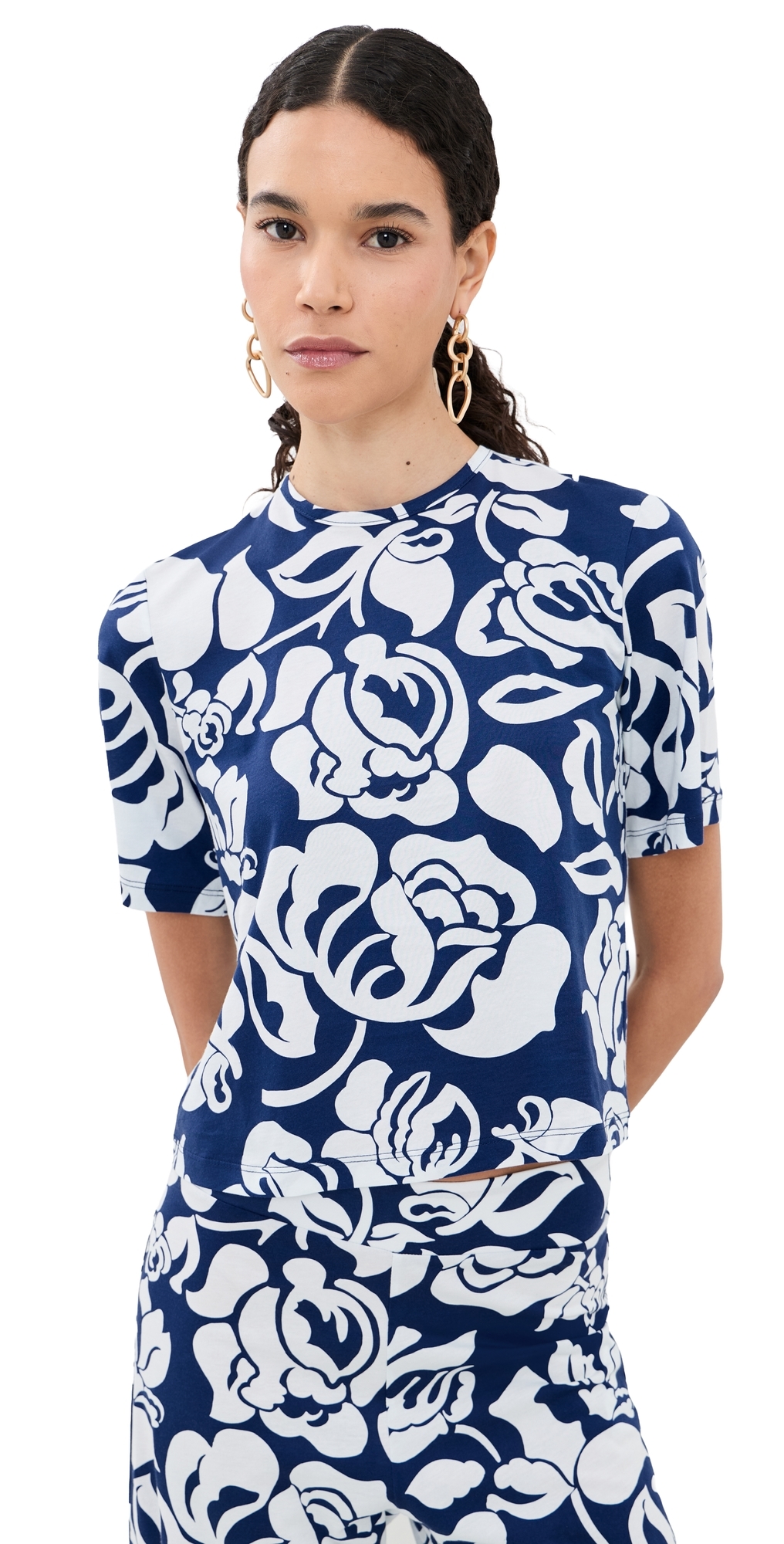 Dakota Top Flora Navy
