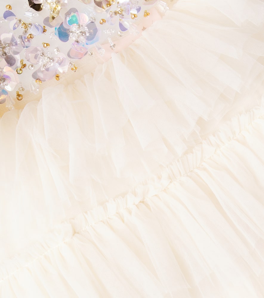 Rana embellished tiered tulle dress