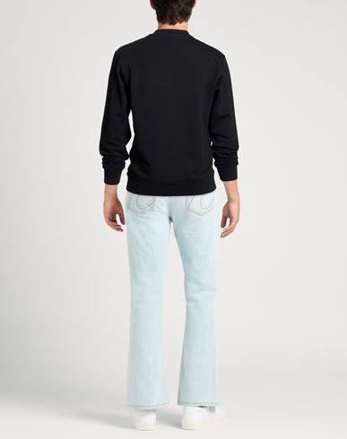 Man Sweatshirt Black Size L Cotton, Elastane