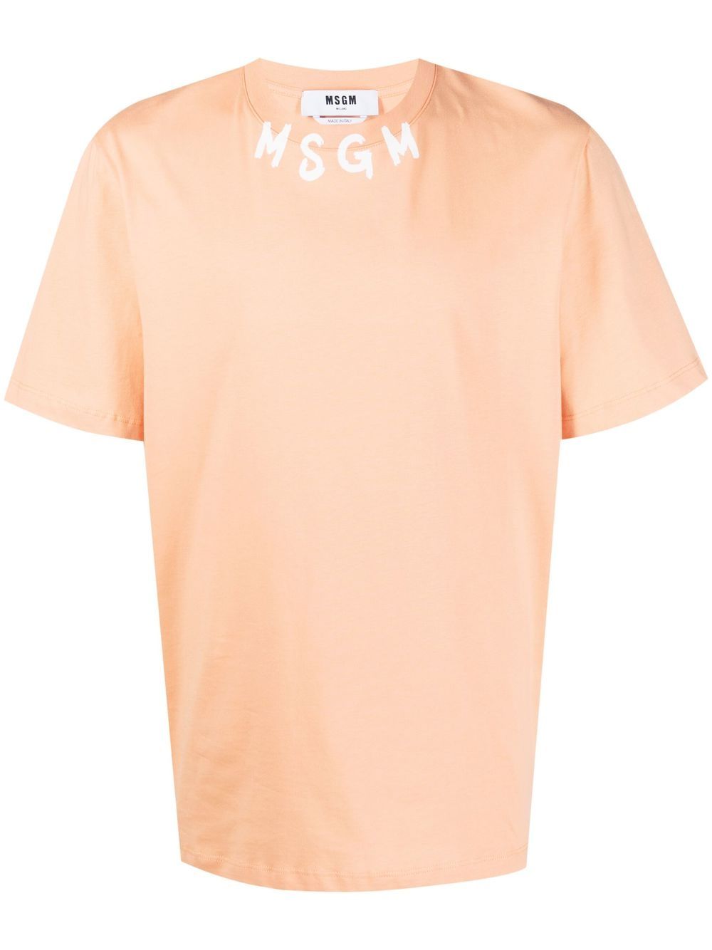 Logo-print cotton T-shirt - Orange