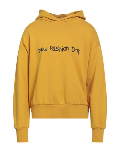 Man Sweatshirt Mustard Size M Cotton