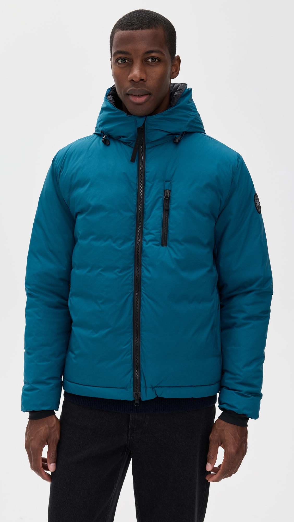 Lodge Black Disc Hooded Jacket Guard Blue