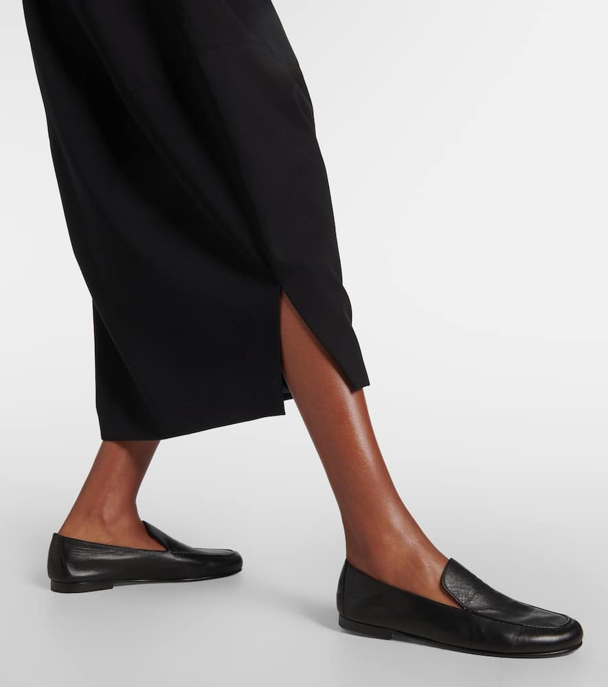 Skye cotton and wool midi skirt