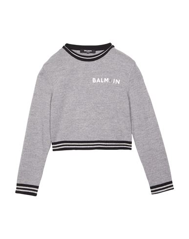Kid Girl Sweater Grey Size 12 Wool, Polyamide, Viscose, Elastane, Metal fiber
