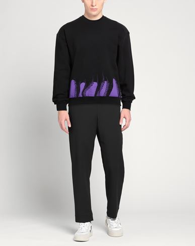 Man Sweatshirt Black Size M Cotton