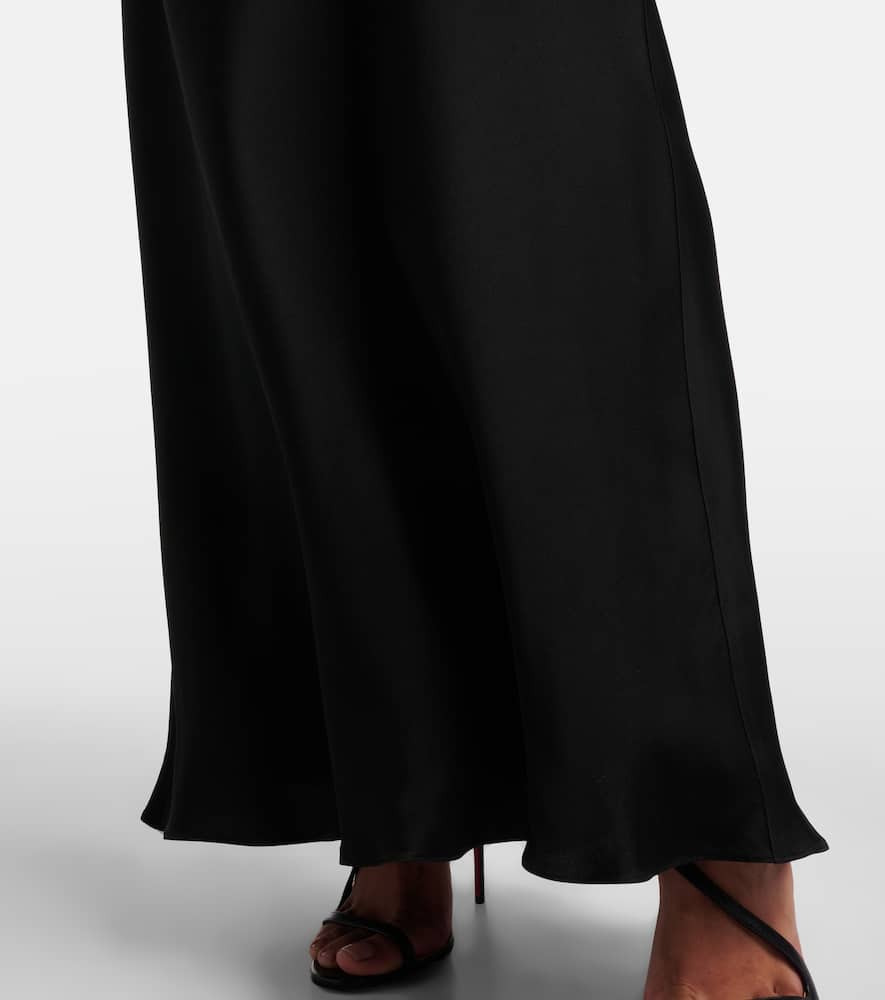 Bird satin maxi dress