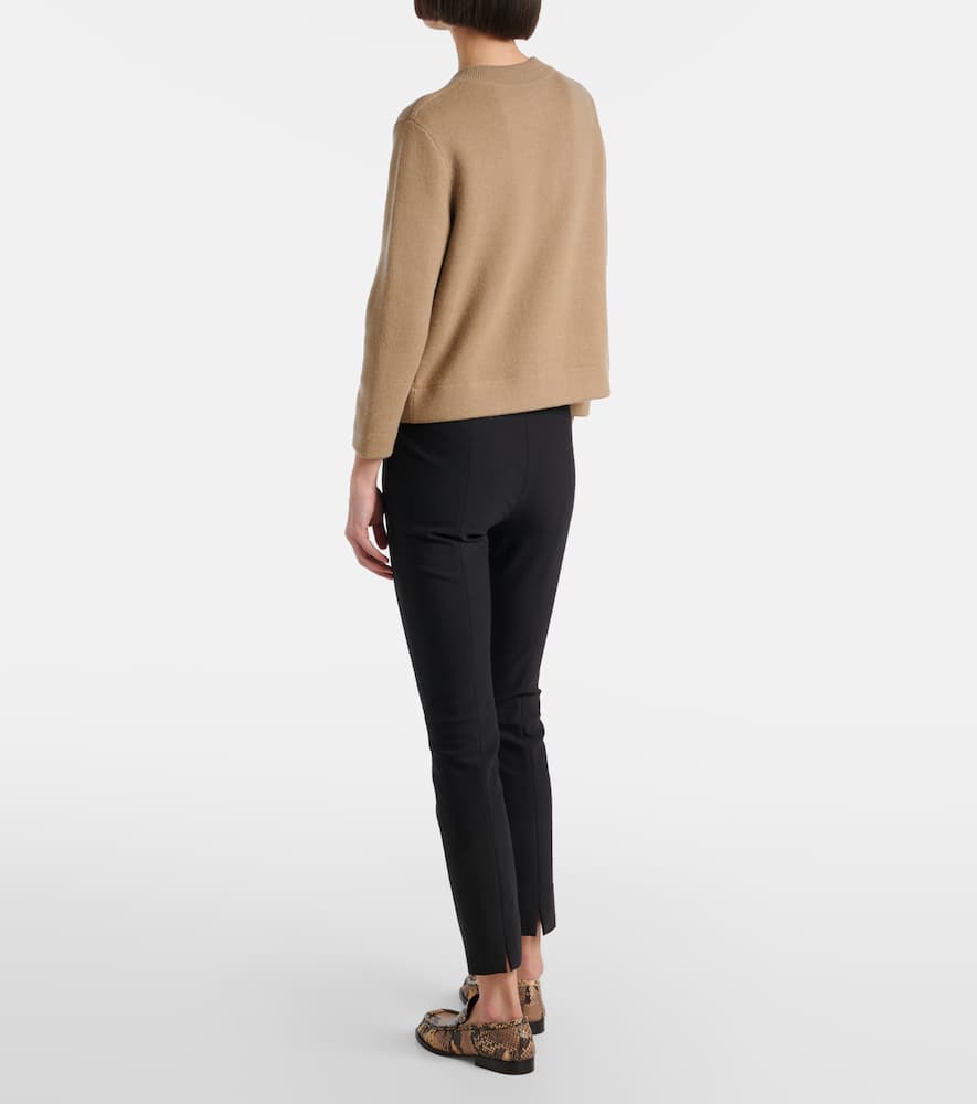 Shrunken wool and cashmere cardigan