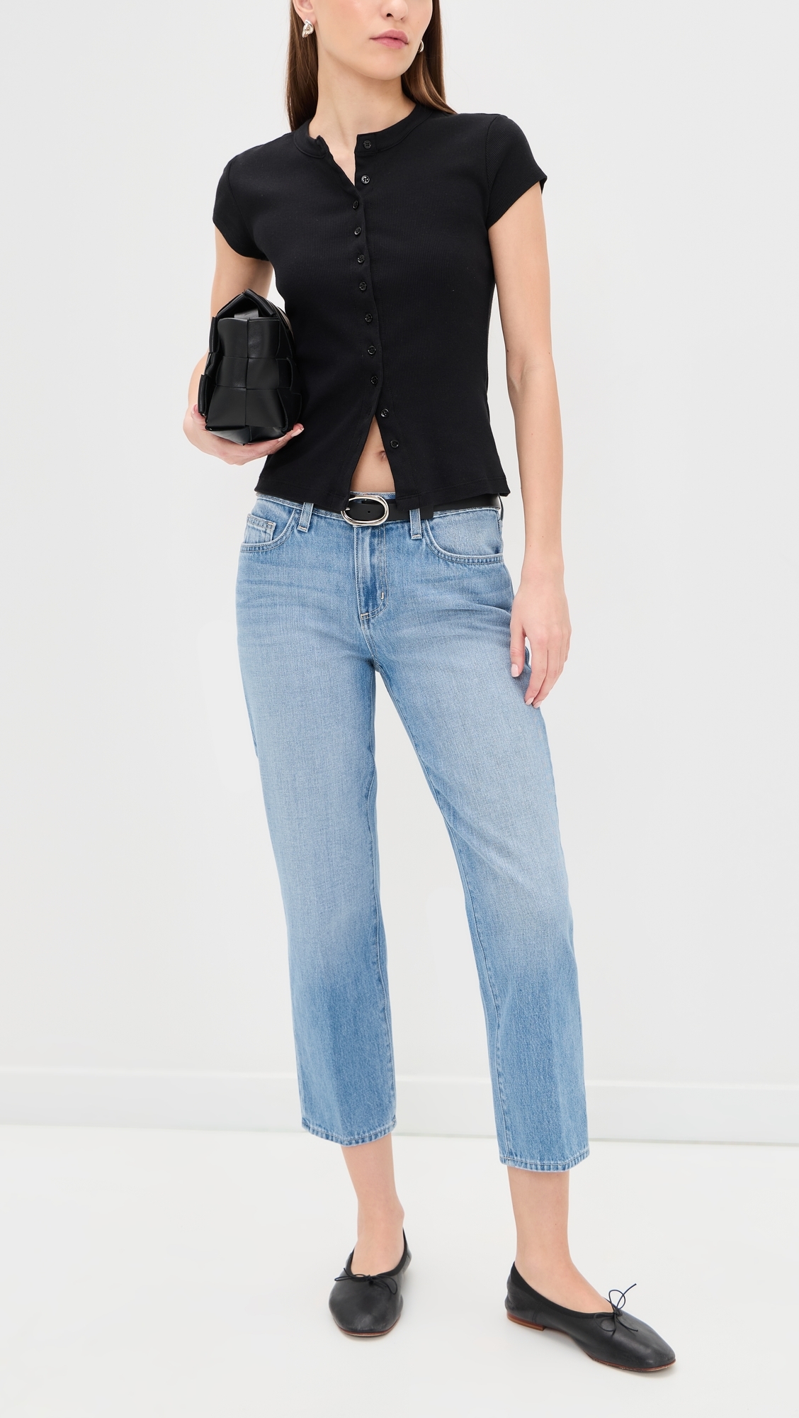 Thalina Slouchy Straight Jeans Bellflower