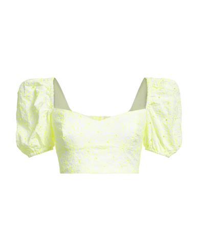 Woman Top Yellow Size S Cotton, Polyester