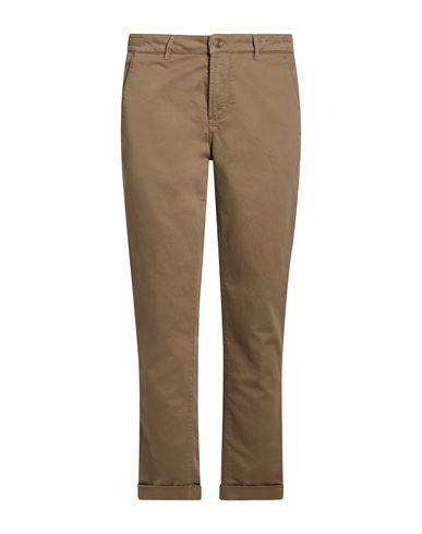Man Pants Light brown Size 40 Cotton, Polyester, Elastane