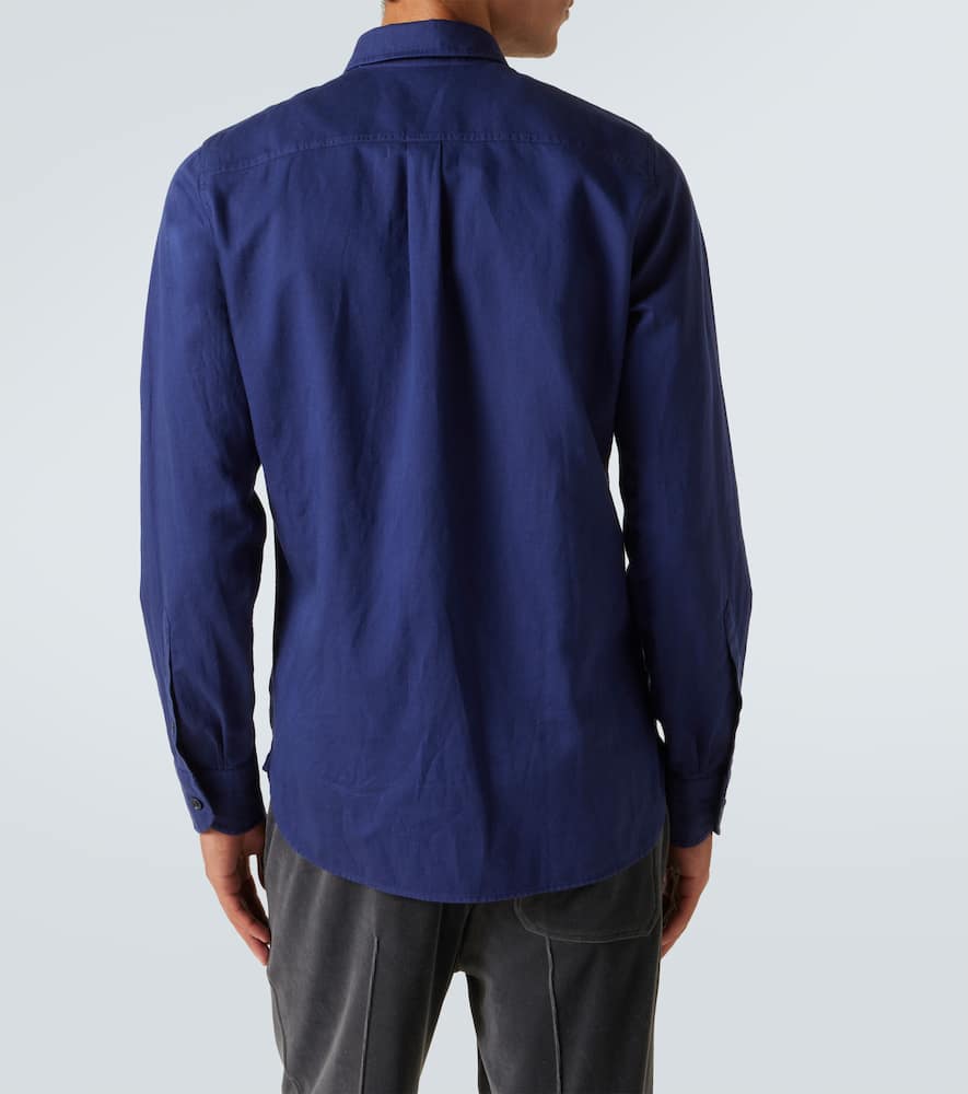 Cotton and linen drill shirt