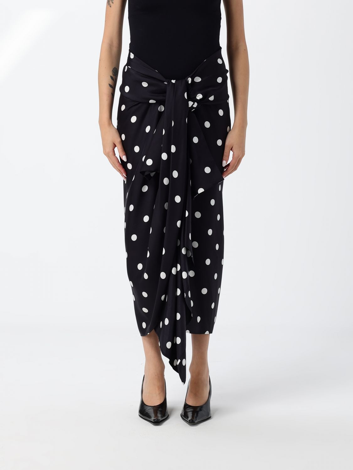 Skirt Woman color Black