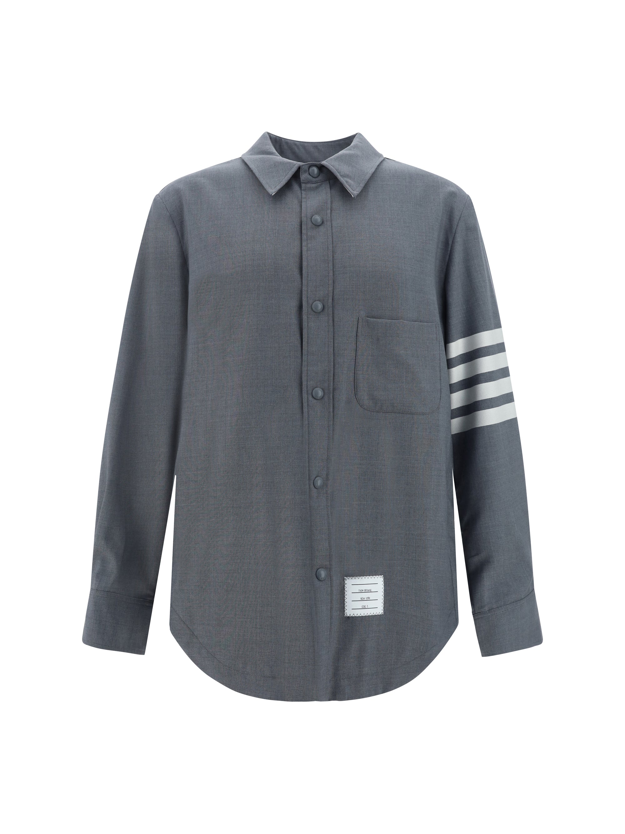 Wool and Cotton Blend Shirt — Gray