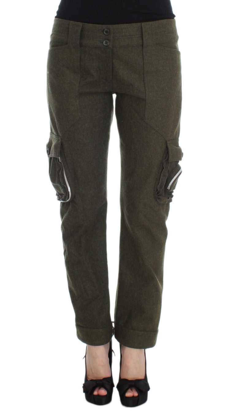 Cotton Cargo Cargo Pants — Green