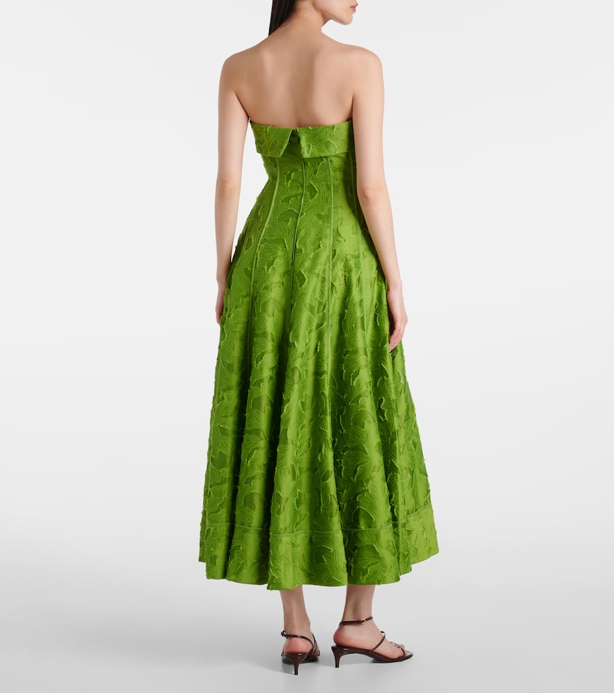 Imogen jacquard bustier dress