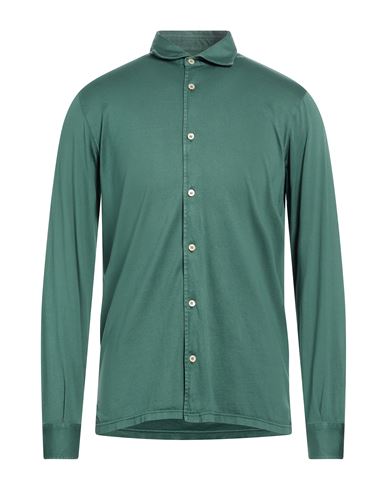 Man Shirt Emerald green Size 38 Organic cotton