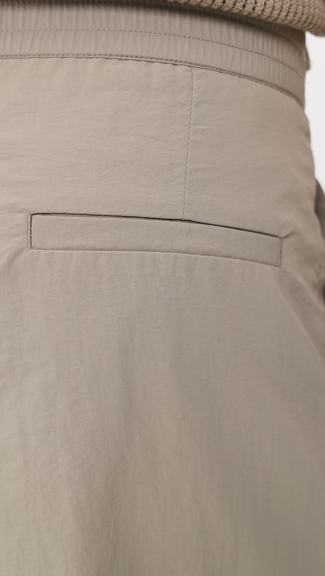 Nylon Pleated Trousers Pumice