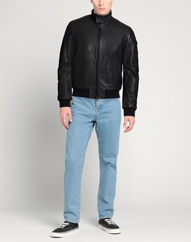 Man Jacket Black Size 36 Leather