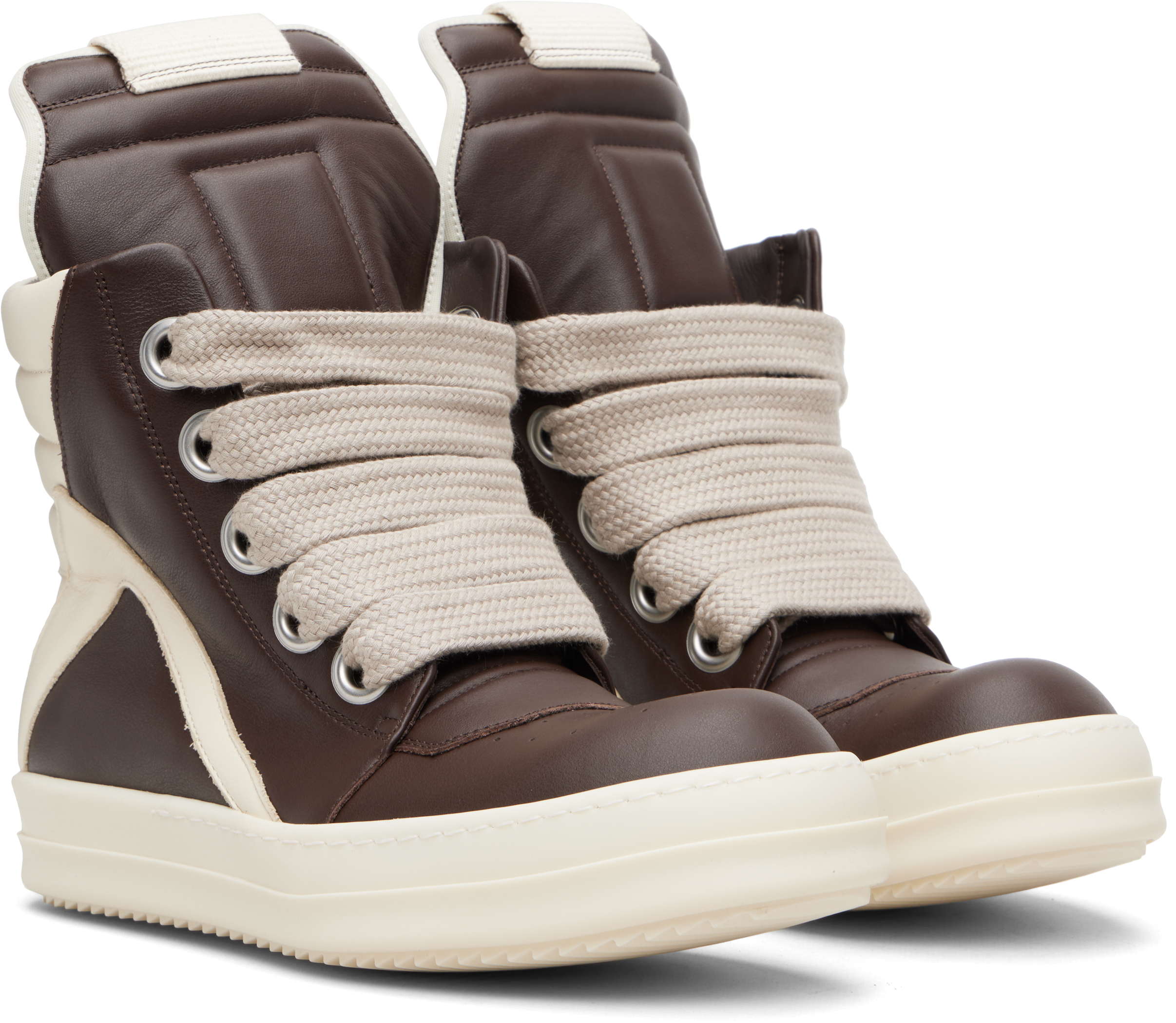 Brown Temple Jumbolace Geobasket Sneakers