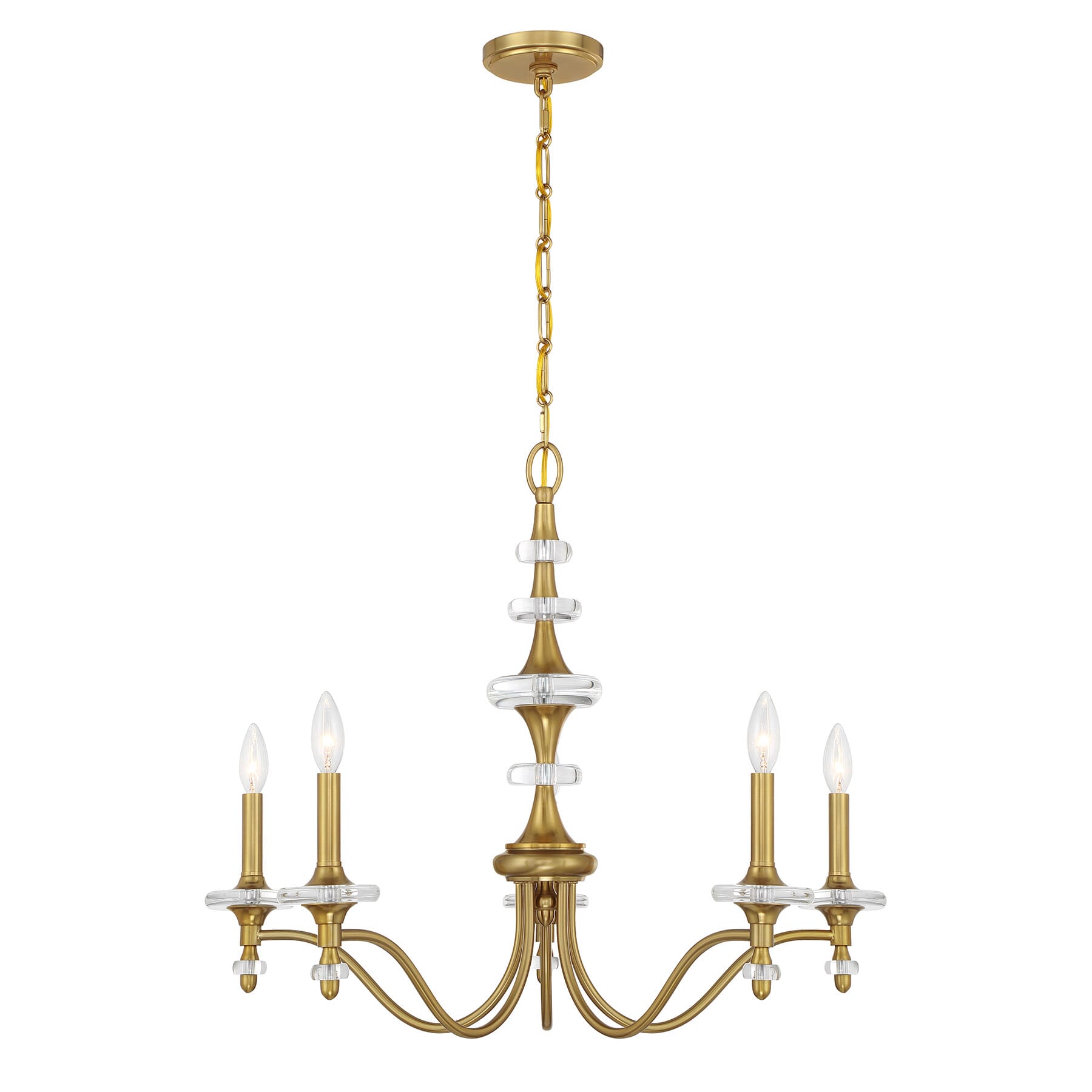 Champlain 5-Light Chandelier in Warm Bra