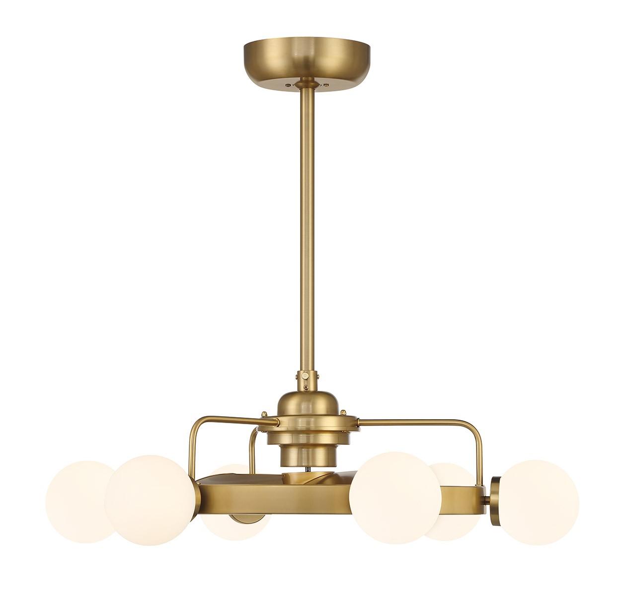 Warm Brass LED Fan D'Lier from the Gibson Collection