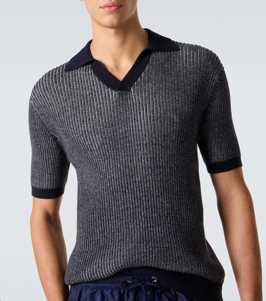 Rino cotton and cashmere polo shirt