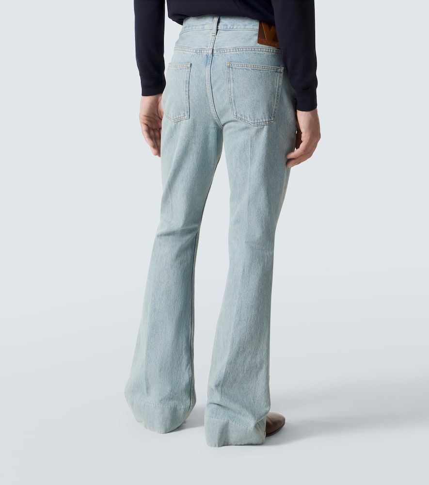Logo flared jeans