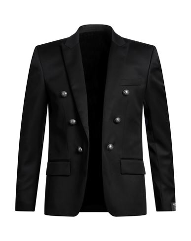 Man Blazer Black Size 34 Wool