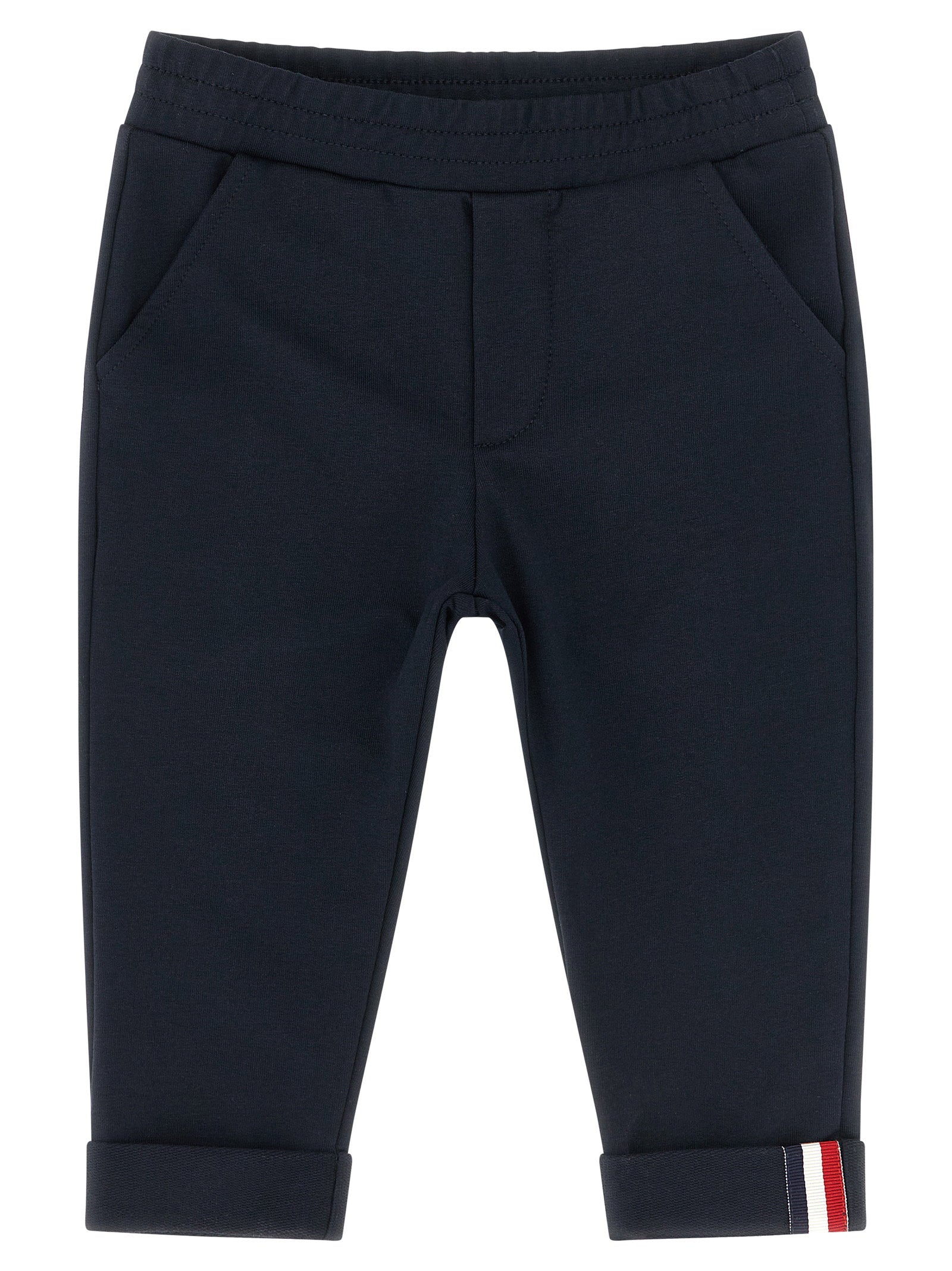 Tricolor Ribbon Joggers — Navy