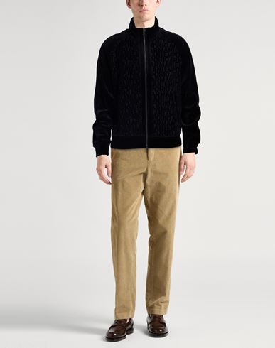 Man Sweatshirt Black Size L Cotton, Polyamide