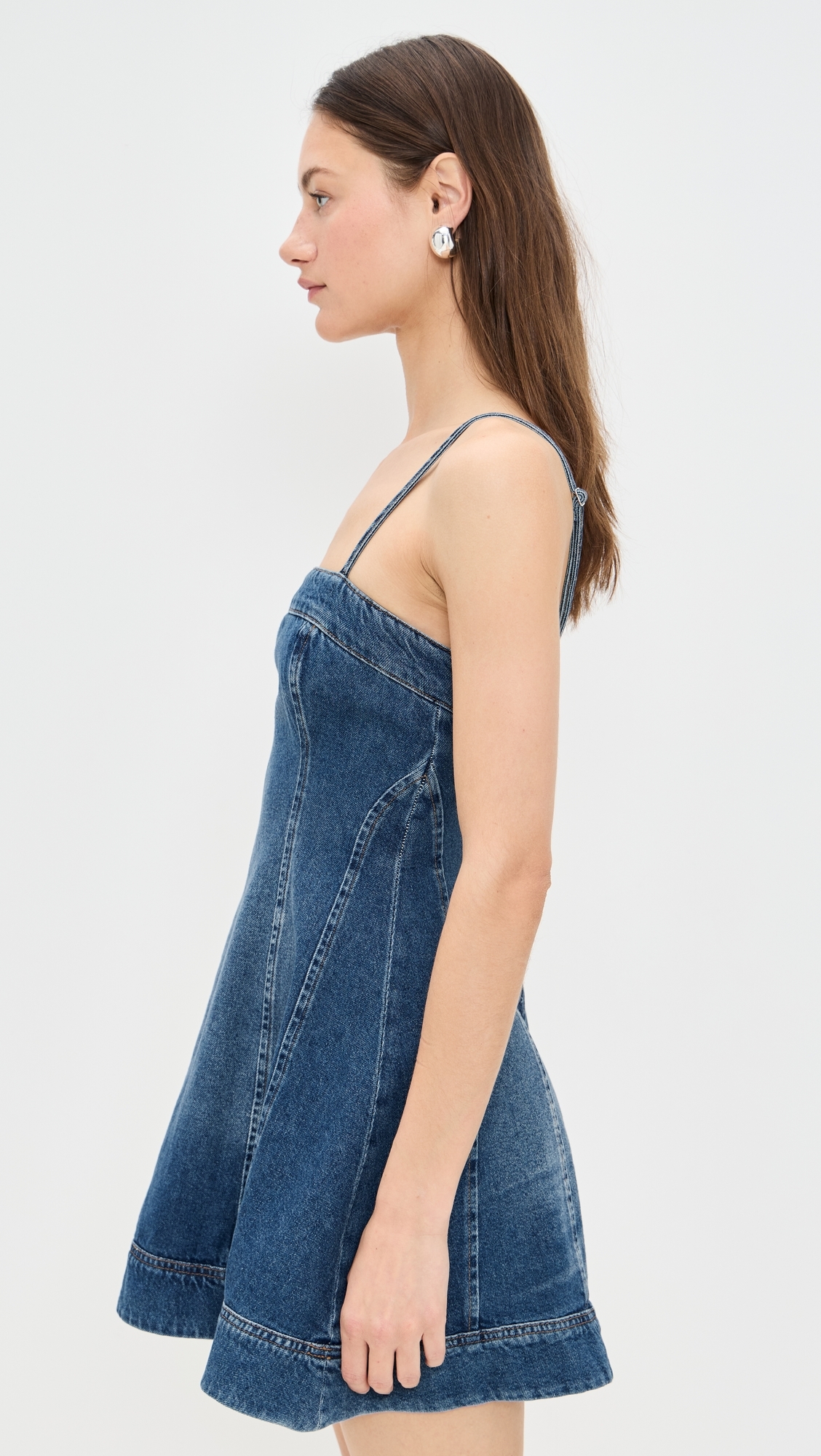 Reformation Elma Denim Mini Dress Monterey