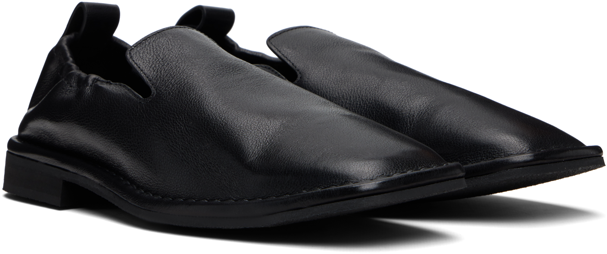 Black Slip On Loafers