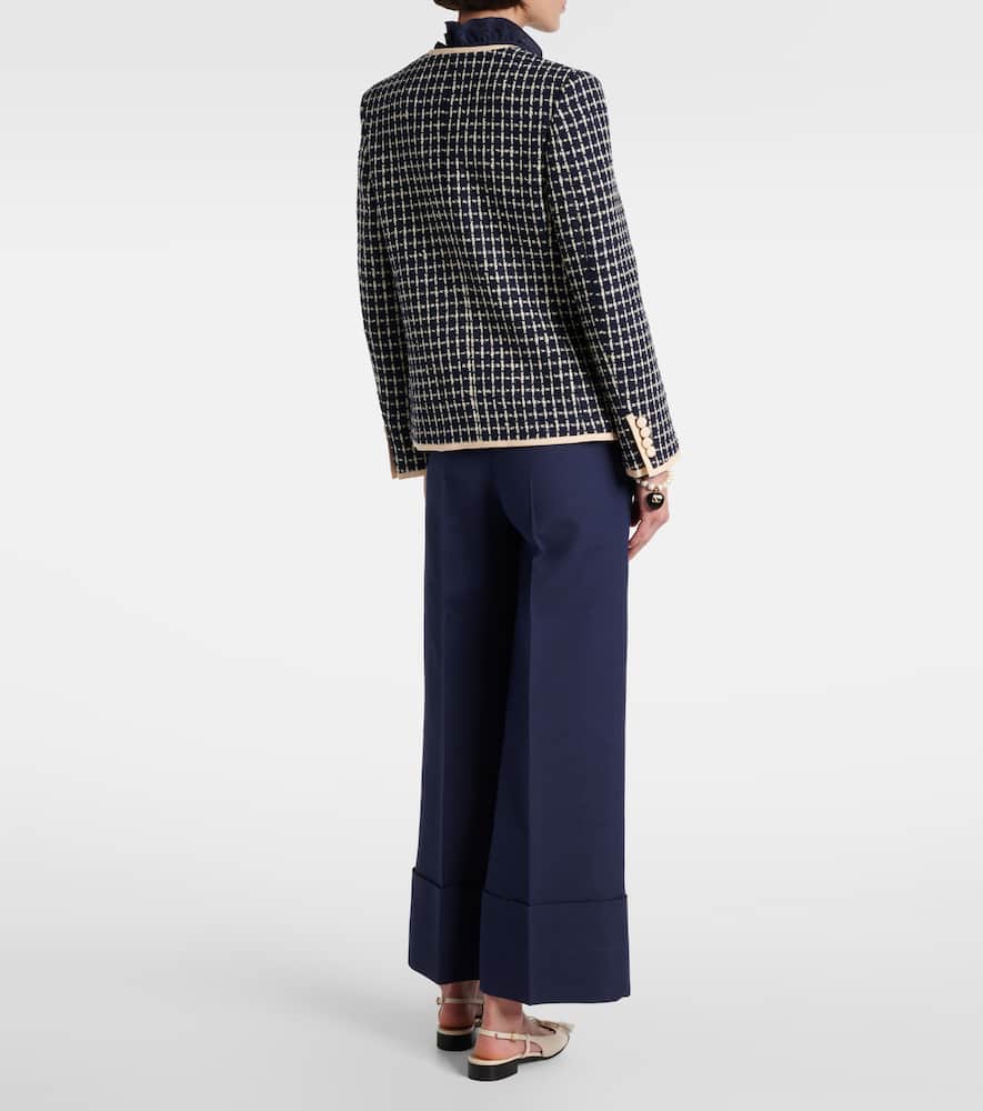 Wool and cotton-blend bouclé jacket
