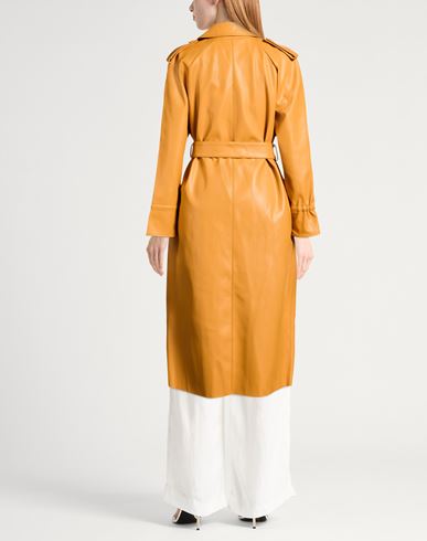 Themoirè Woman Overcoat & Trench Coat Marigold Size S Polyurethane, Nylon