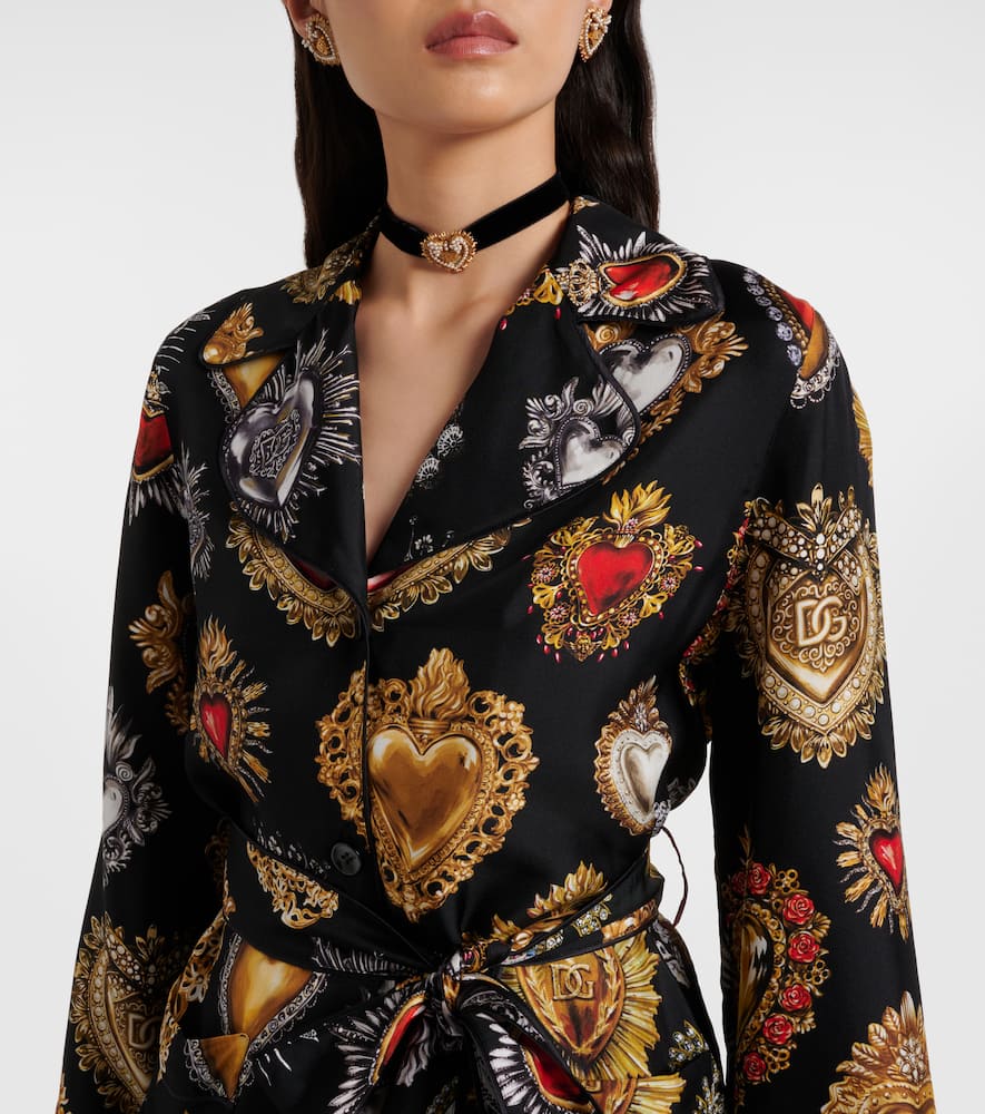 Devotion belted silk twill shirt