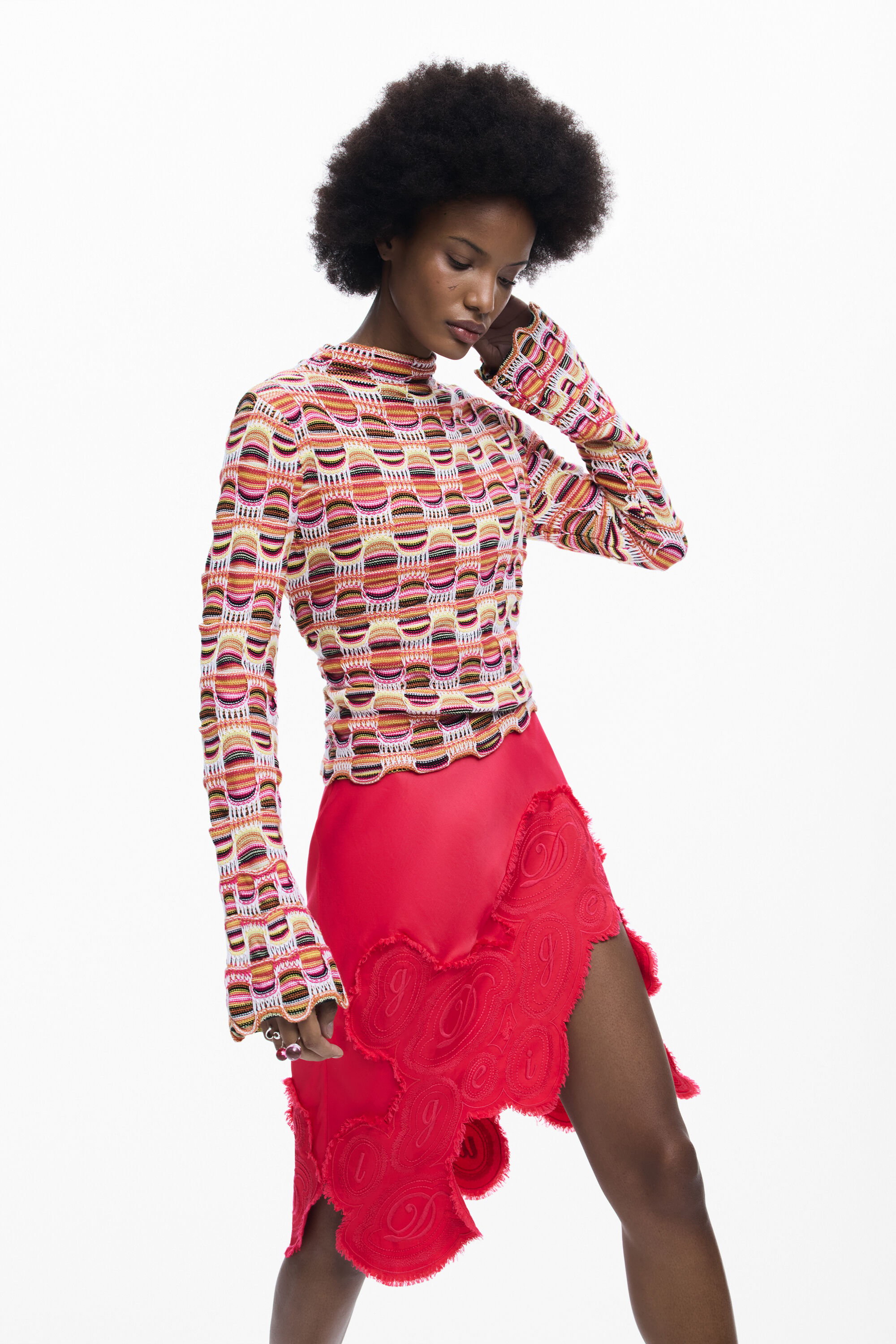 Colorful knit sweater