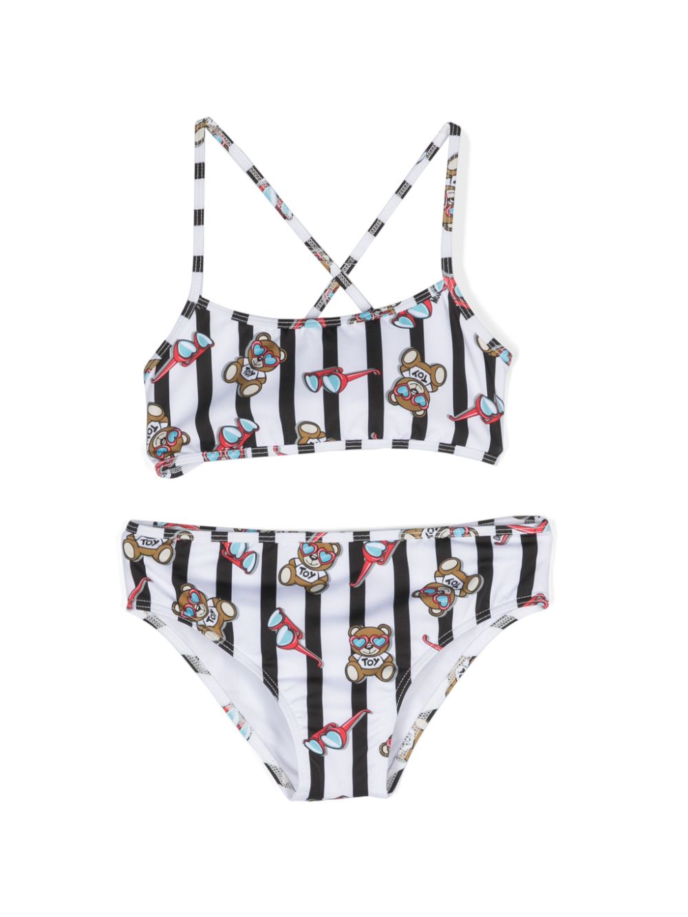 Teddy bear bikini set - White