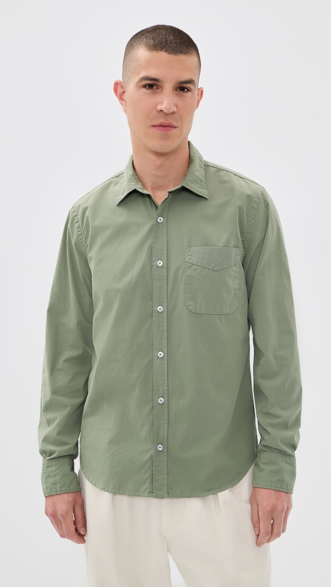 Poplin Standard Button Down Shirt Lichen