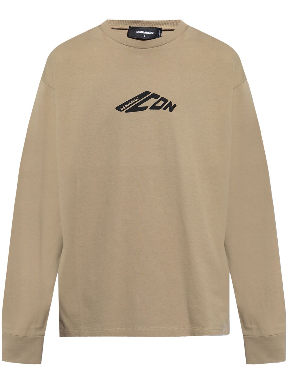 Icon-print T-shirt - Neutrals