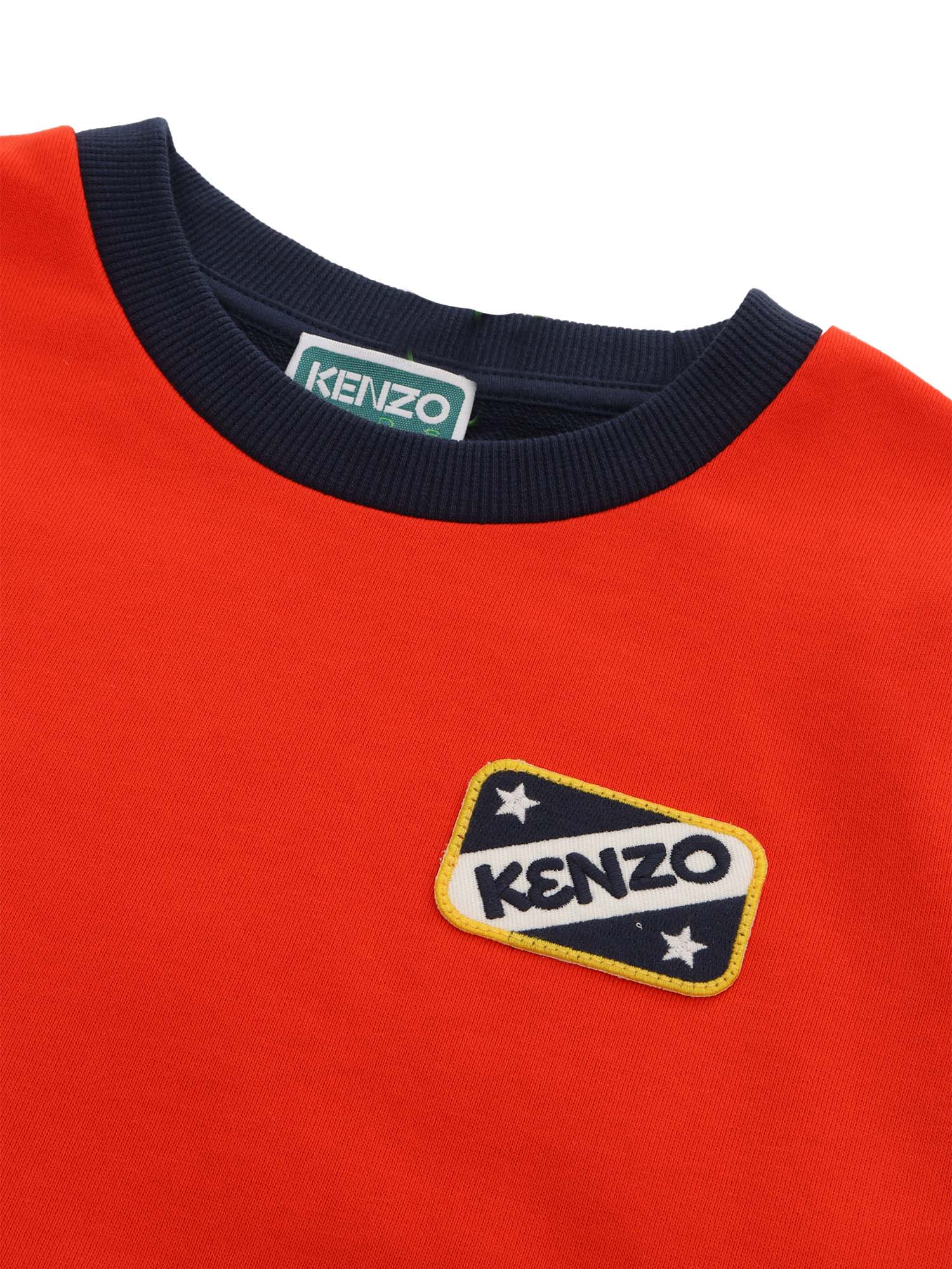 Logo-print cotton-blend sweatshirt - Red