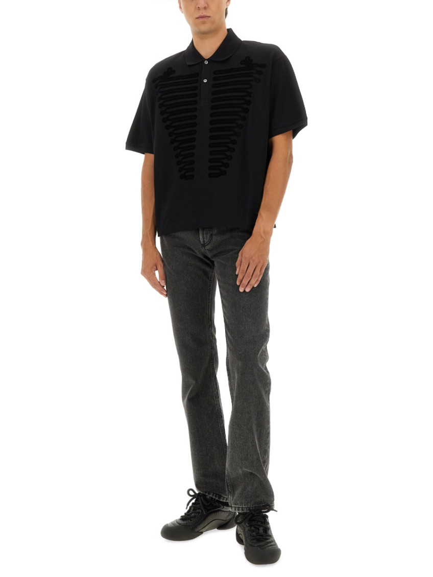 Black Shirt Collar Polo