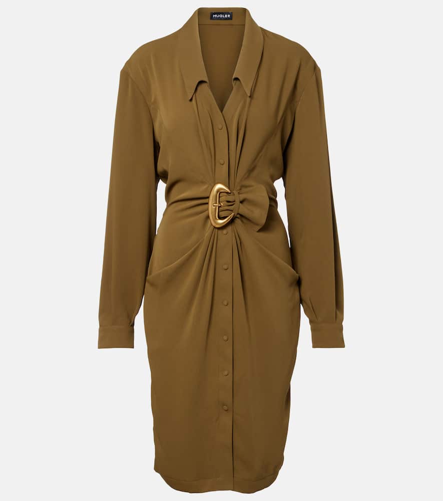 Re/edit Cow-boys crêpe twill shirt dress