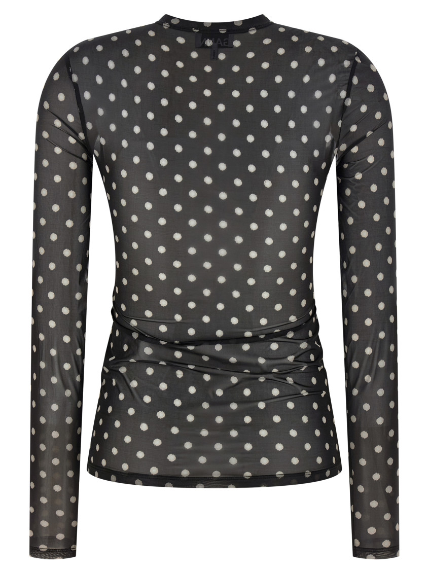 'Printed Sheer' Sweater